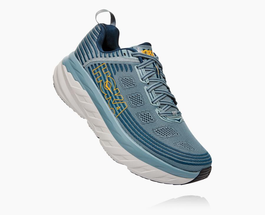 Hoka One One Koşu Ayakkabısı Erkek Mavi - Bondi 6 - EO8463075